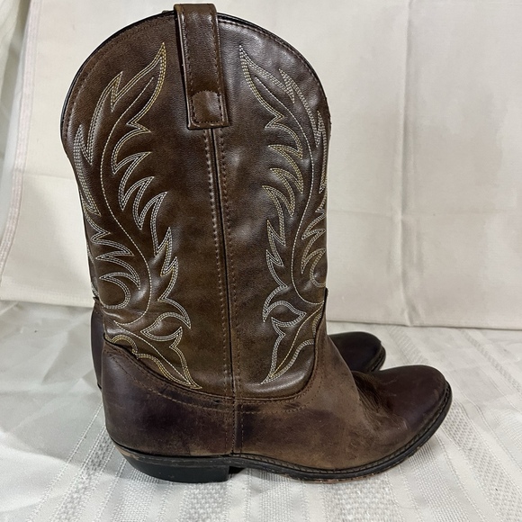 LAREDO Lea Vamp Fox 5742 Women's Brown Leather Cowgirl Western Boot Size 9M - Picture 10 of 12